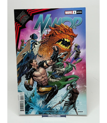 Namor #1 Variant Edition comic cover featuring Namor and other characters in an action-packed scene