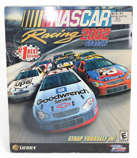 Nascar Racing 2002 Season game box showing racing cars