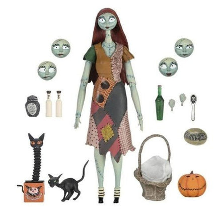 NECA Nightmare Before Christmas action figures set including Jack Skellington, Sally, and others