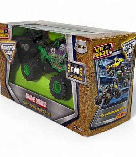 New Bright Monster Jam R/C Grave Digger 27 MHz Full Function Radio Control Truck - Flip Side CollectiblesToyNew Bright