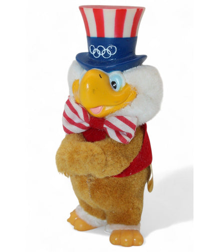 Applause 1984 Olympic Eagle Uncle Sam Plush Figurine with striped hat and bow tie