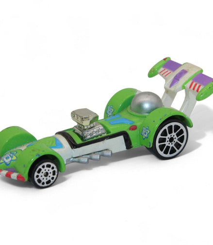 Green and purple Buzz Lightyear 1/64 die-cast car with detailed design