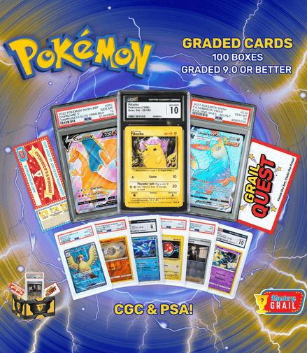 Pokemon Graded Cards (9.0 or Higher) - Mystery Grail – cgc – psa - Flip Side CollectiblesMystery BoxMystery Grail