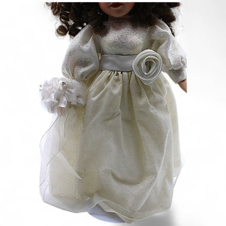 Porcelain Bride Doll with Elegant White Dress and Veil – wedding dollCollector's ChoiceDollbridal gowncollectible dollcollector's item6
