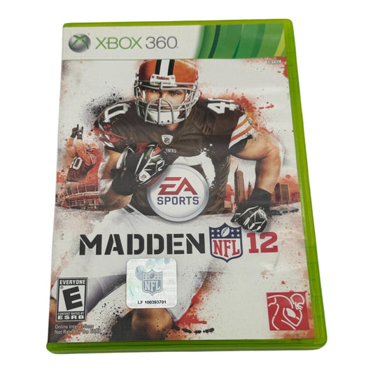 Madden NFL 12 Xbox 360 Game Complete With Manual & Case