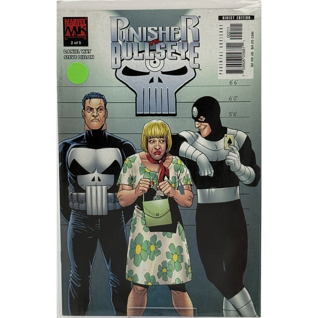 Cover of Punisher Vs Bullseye #2 Marvel Comic 2006 Direct Edition featuring characters