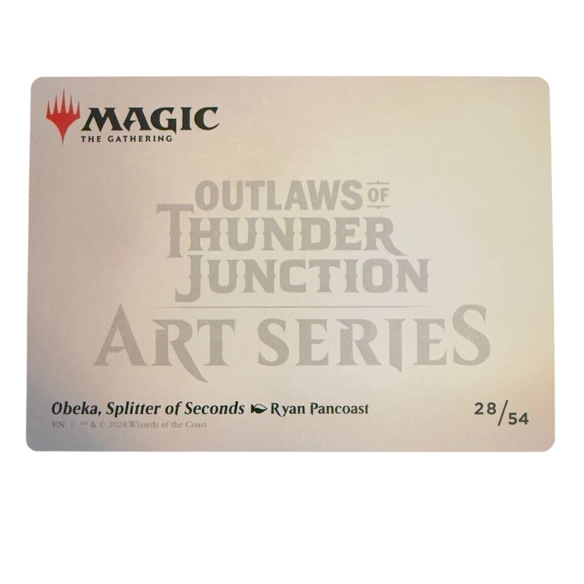 Magic The Gathering Art Card Obeka Splitter Of Seconds Outlaws Of Thunder Junction 28/54