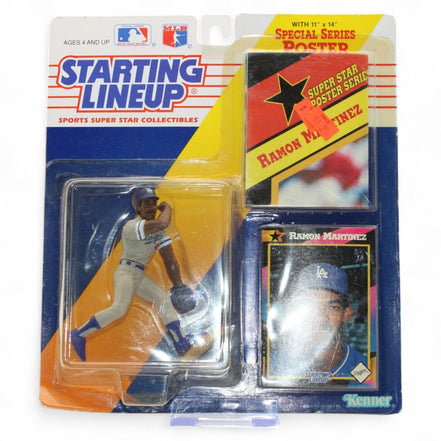 1992 Starting Lineup Ramon Martinez figure with card and poster