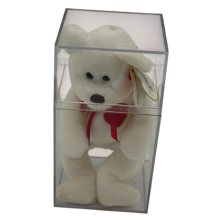 Rare TY Beanie Baby Valentino Bear 1994 with tag errors and red heart