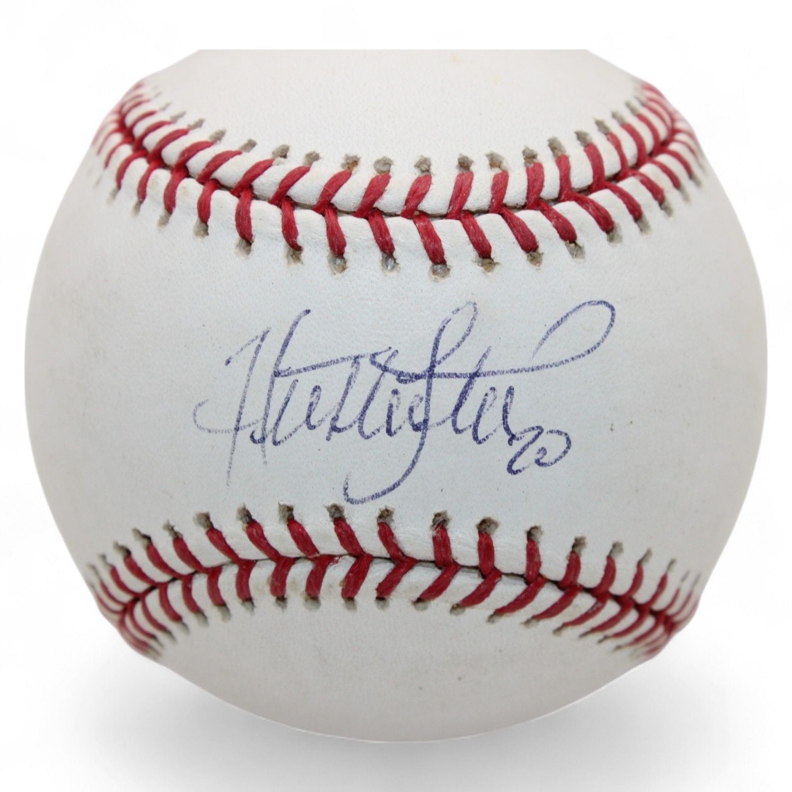 Rawlings Official Major League Baseball, signed in blue ink by Huston Street (#23), comes with a clear display stand. Excellent condition with vibrant stitching and a crisp, well-preserved autograph—ideal for sports memorabilia collectors and baseball fans.
