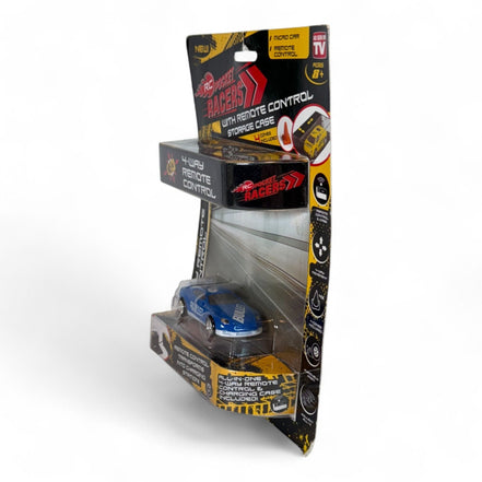 RC Pocket Racers 4 - Way Remote Control Micro Car - Blue Bullet - Flip Side CollectiblesToyFlip Side Collectibles