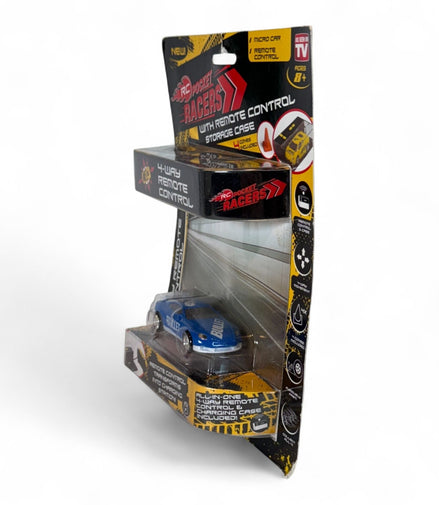 RC Pocket Racers 4 - Way Remote Control Micro Car - Blue Bullet - Flip Side CollectiblesToyFlip Side Collectibles