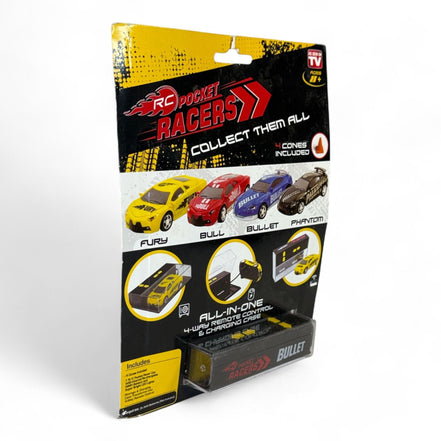 RC Pocket Racers 4 - Way Remote Control Micro Car - Blue Bullet - Flip Side CollectiblesToyFlip Side Collectibles