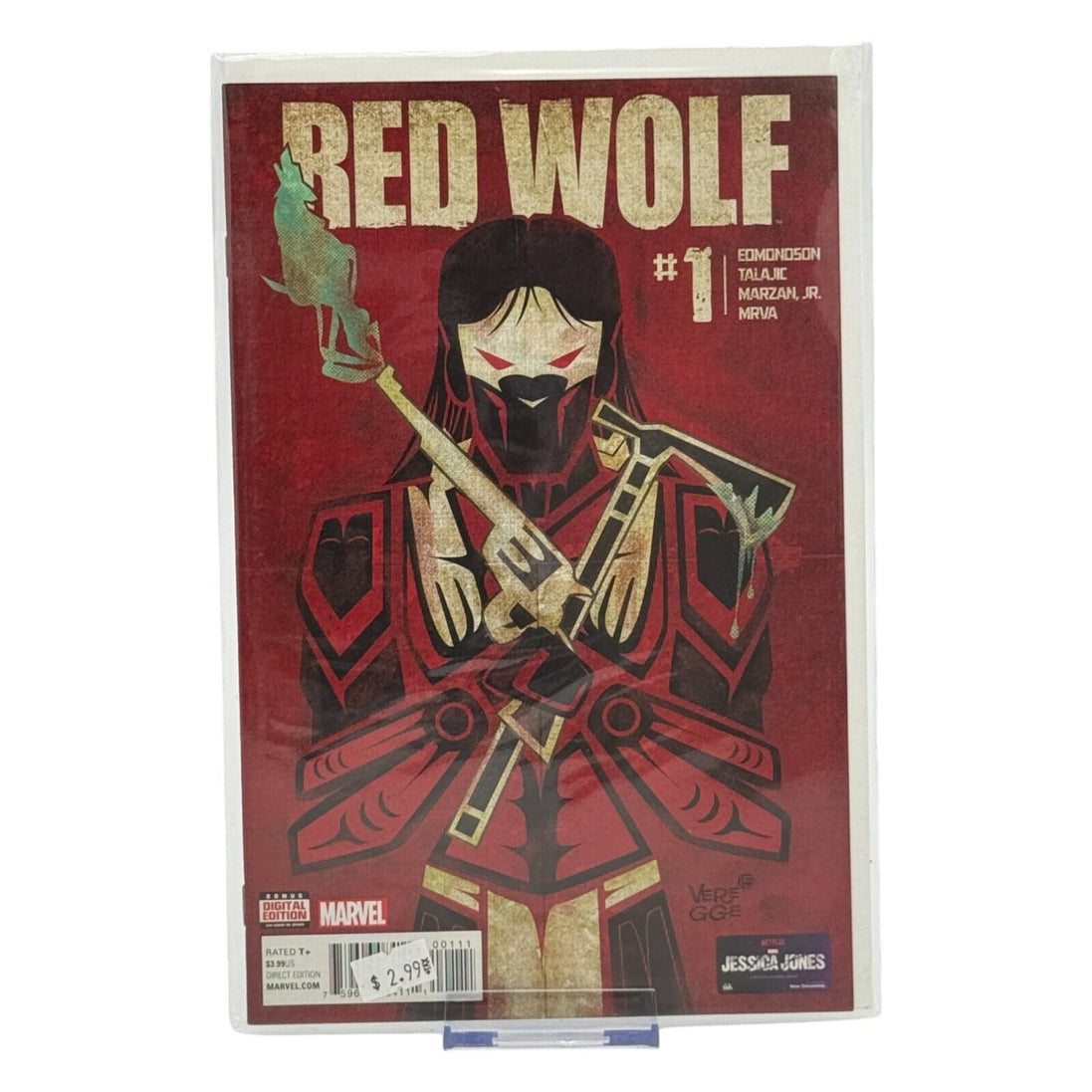 Red Wolf #1 Marvel comic book cover featuring unique artwork