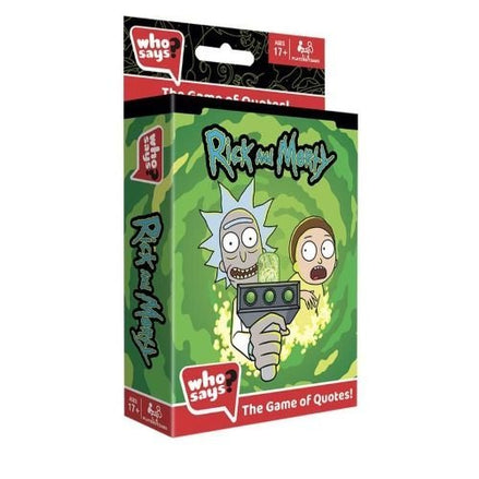 Rick and Morty card game box featuring characters