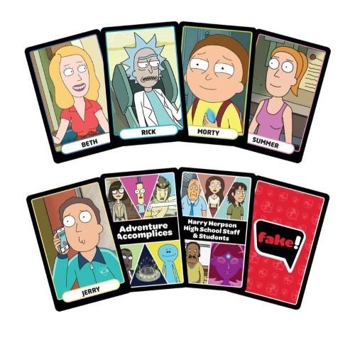 Set of Rick and Morty character cards
