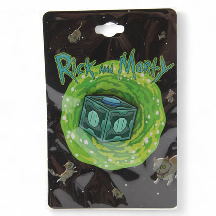 Rick and Morty Meeseeks Box enamel pin on display card