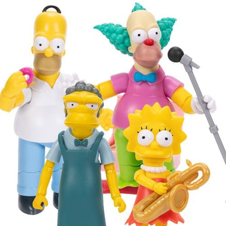 Homer Simpson action figure with donut and box