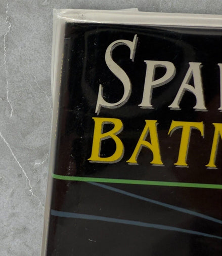 Close-up of Spawn Batman comic title
