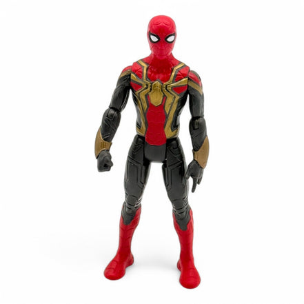 Spider-Man Iron Spider action figure standing upright with red and black suit