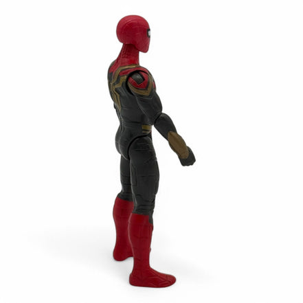 Close-up of Spider-Man Iron Spider figure's detailed suit and features