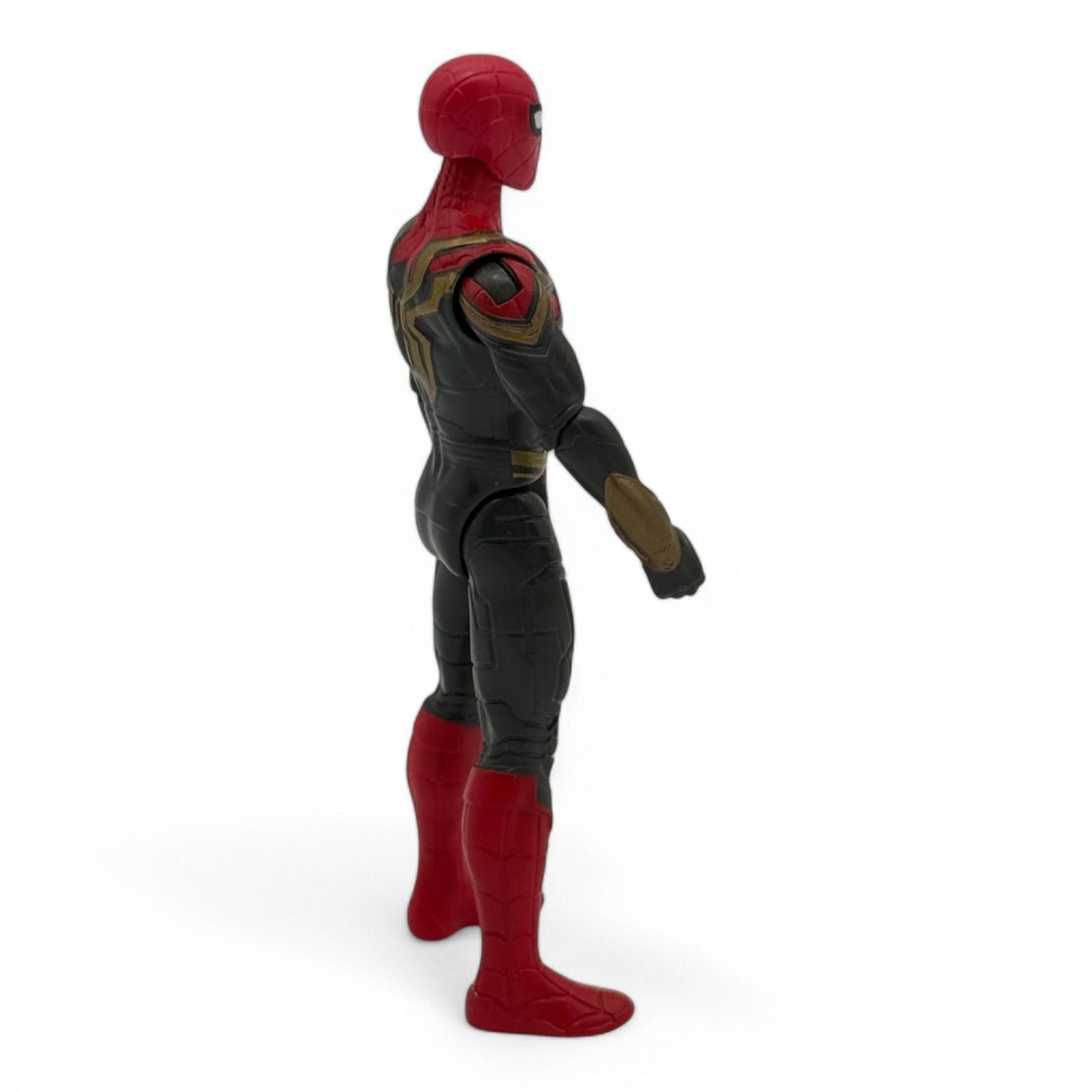 Close-up of Spider-Man Iron Spider figure's detailed suit and features