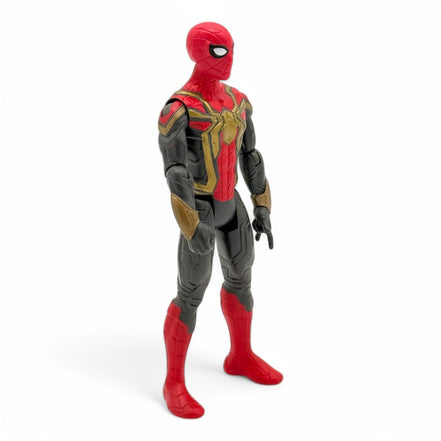 Spider-Man Iron Spider action figure standing upright with red and black suit