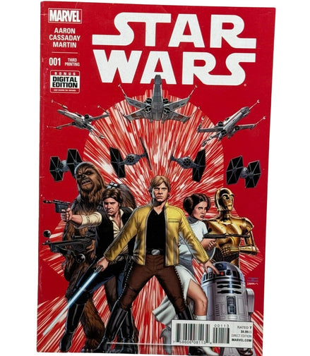 Star Wars 1 Third Print Comic 2015 by Aaron Cassaday – star wars comic - Flip Side CollectiblesComicMarvel