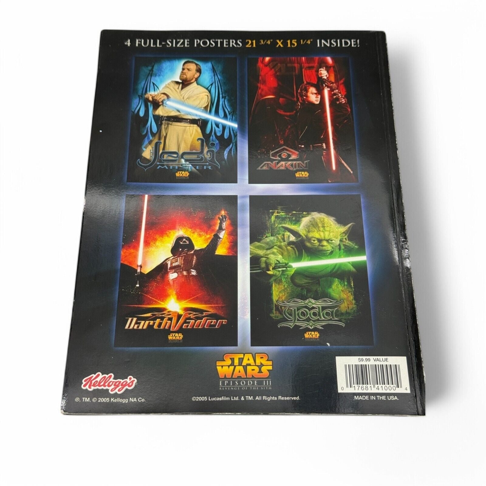 Star Wars Episode III Poster Book with 4 Full - Size Posters 2005 - Flip Side CollectiblesVintage BookKellogg's