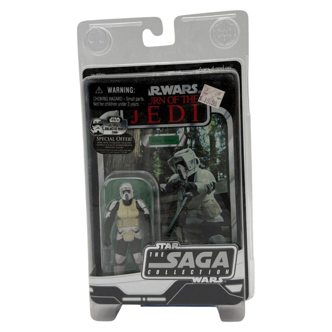 Star Wars Biker Scout action figure in original packaging from 2006