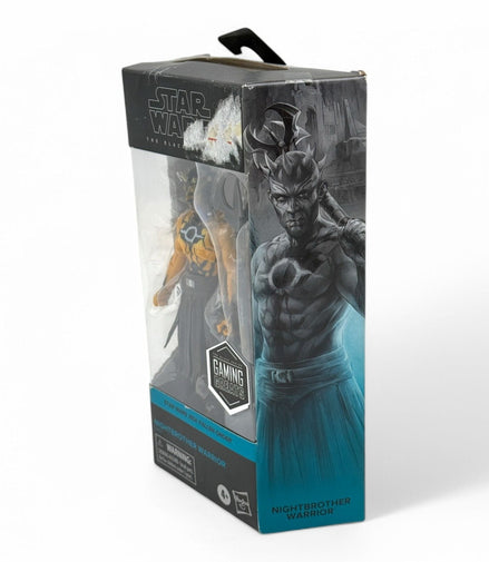 Side view of Nightbrother Warrior action figure box