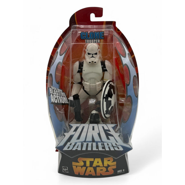 Star Wars Clone Trooper action figure in sealed box with blasting action feature