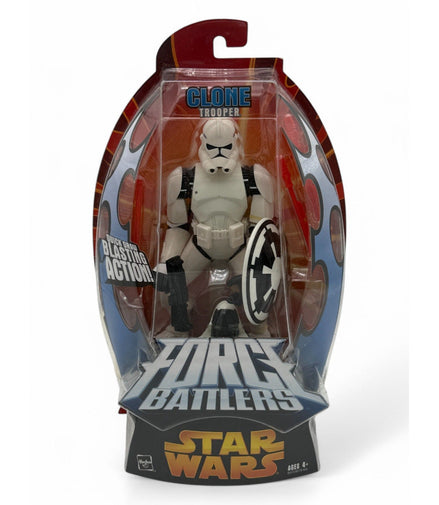 Star Wars Clone Trooper action figure in sealed box with blasting action feature