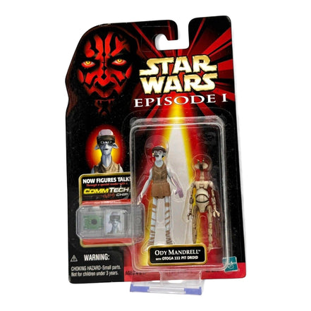 Star Wars Episode I action figure set featuring Ody Mandrell and Otoga 222 Pit Droid in packaging