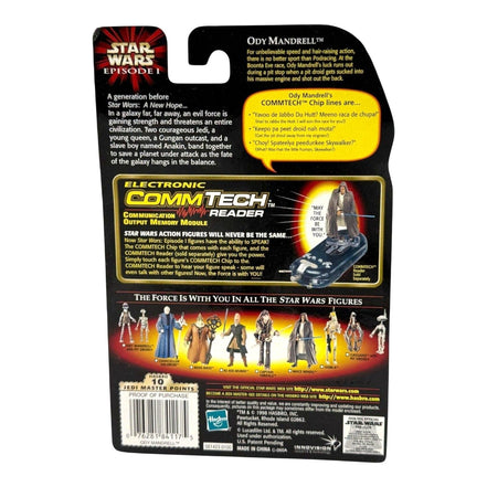 Back view of Star Wars Episode I Ody Mandrell & Otoga 222 Pit Droid action figure packaging