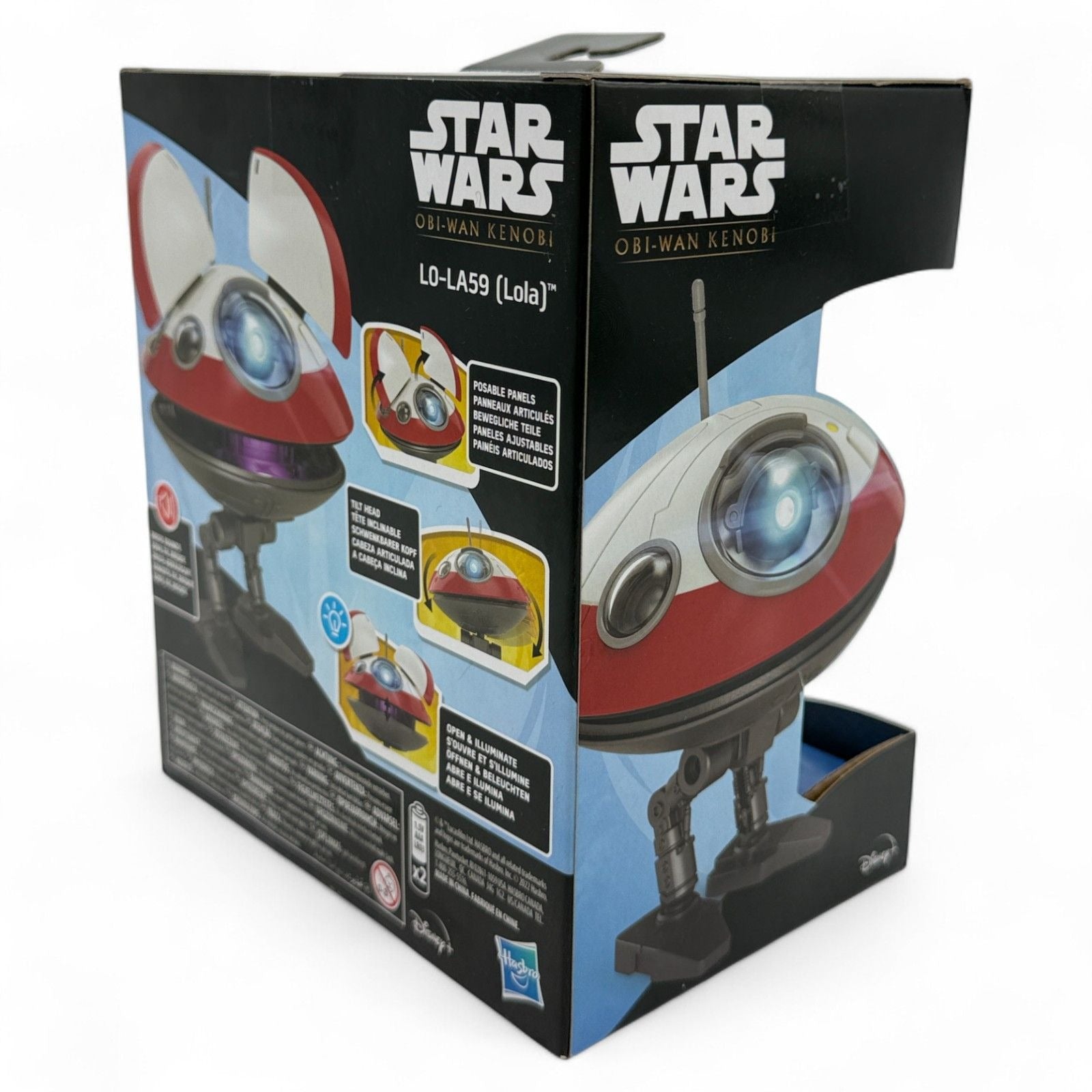 Star Wars L0-LA59 Lola droid in packaging with interactive features