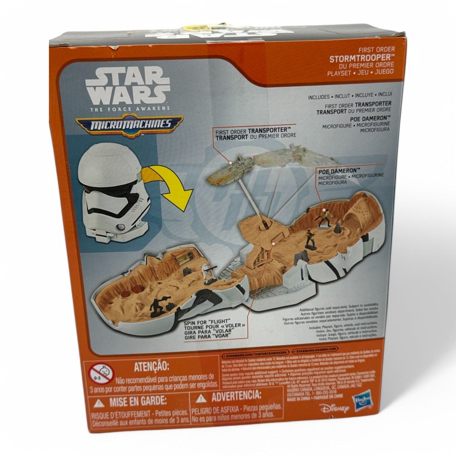 Star Wars Micro Machines First Order Stormtrooper Playset box top view