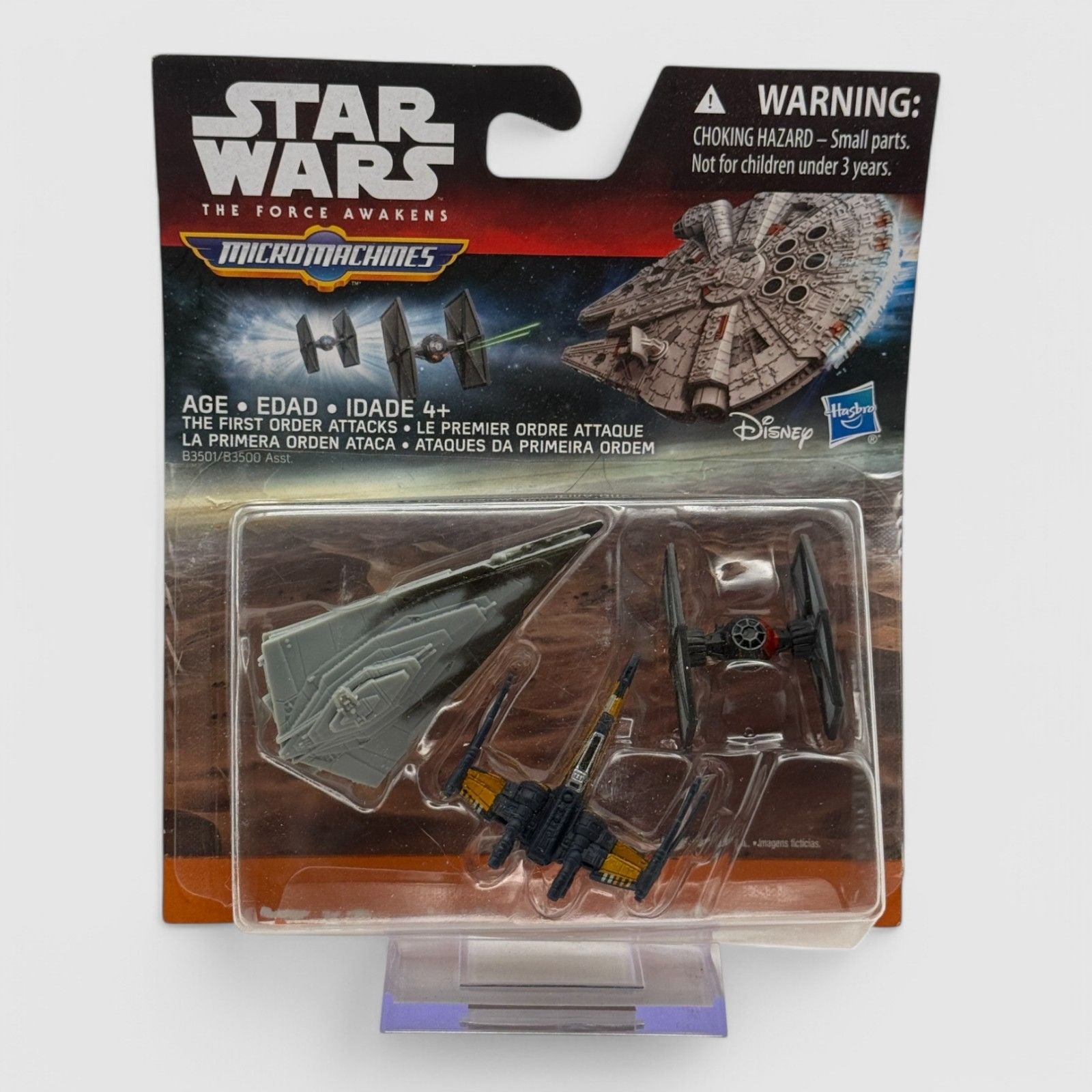 Star Wars Micro Machines set featuring Poe's X-Wing and First Order TIE Fighter in packaging