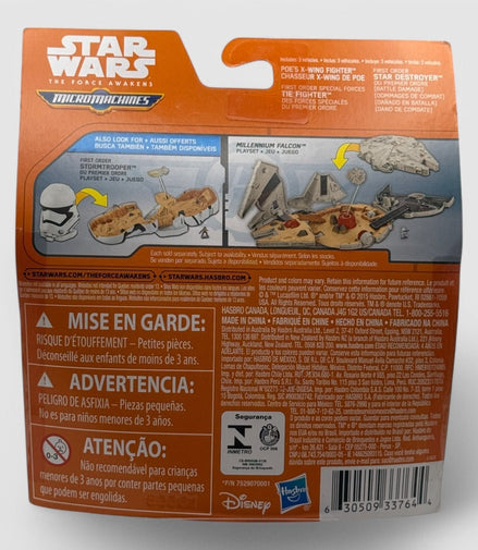 Back view of Star Wars Micro Machines packaging with product details