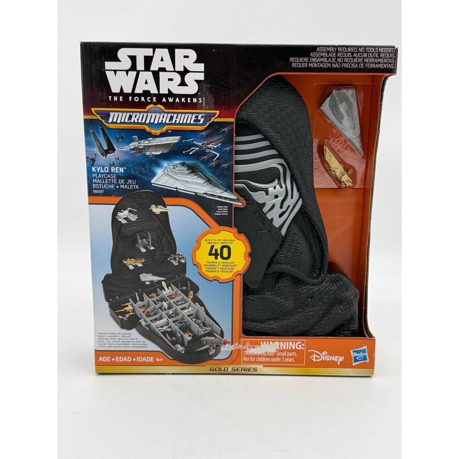 Star Wars Micro Machines Kylo Ren Playcase 2015 Gold Series packaging front view