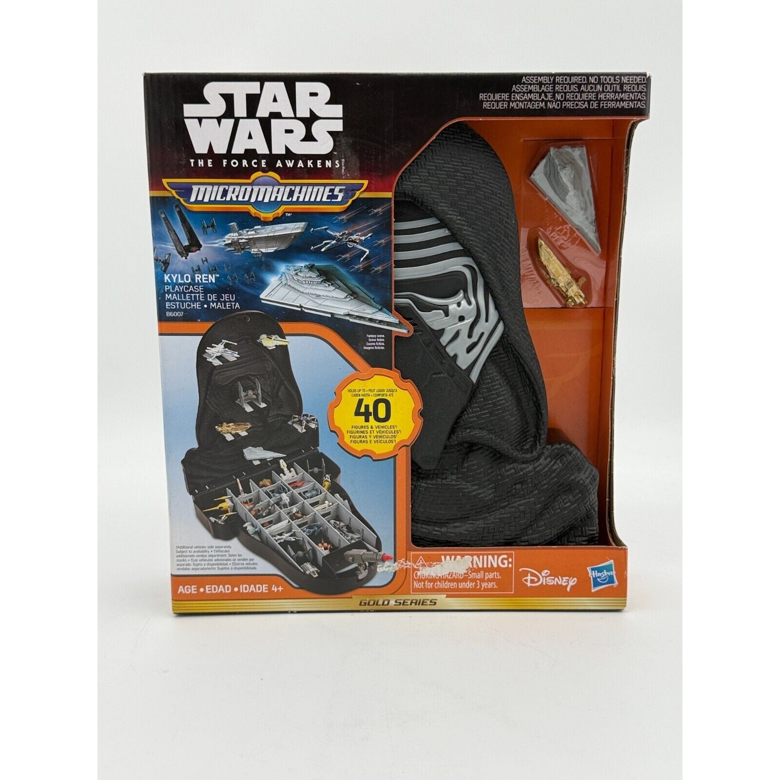 Star Wars Micro Machines Kylo Ren Playcase 2015 Gold Series packaging front view