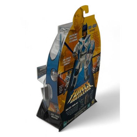 Back view of Obi-Wan Kenobi figure packaging showing features