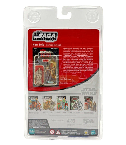 Star Wars Saga Collection Han Solo Figure with Trench Coat DisplayStar WarsStar Wars Action Figure2006 Collectible3.75 inch figureAction Figure2