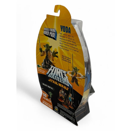 Back view of Yoda action figure packaging with details