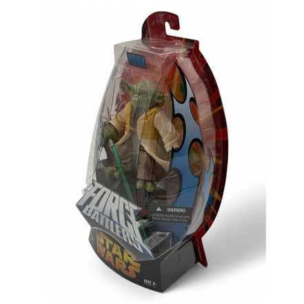 Yoda action figure in packaging with hover pod accessory