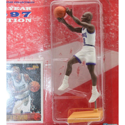 A mint 1997 Kenner Starting Lineup Mitch Richmond Sacramento Kings NBA action figure, complete with collector card, sealed in original 10th Anniversary packaging.
