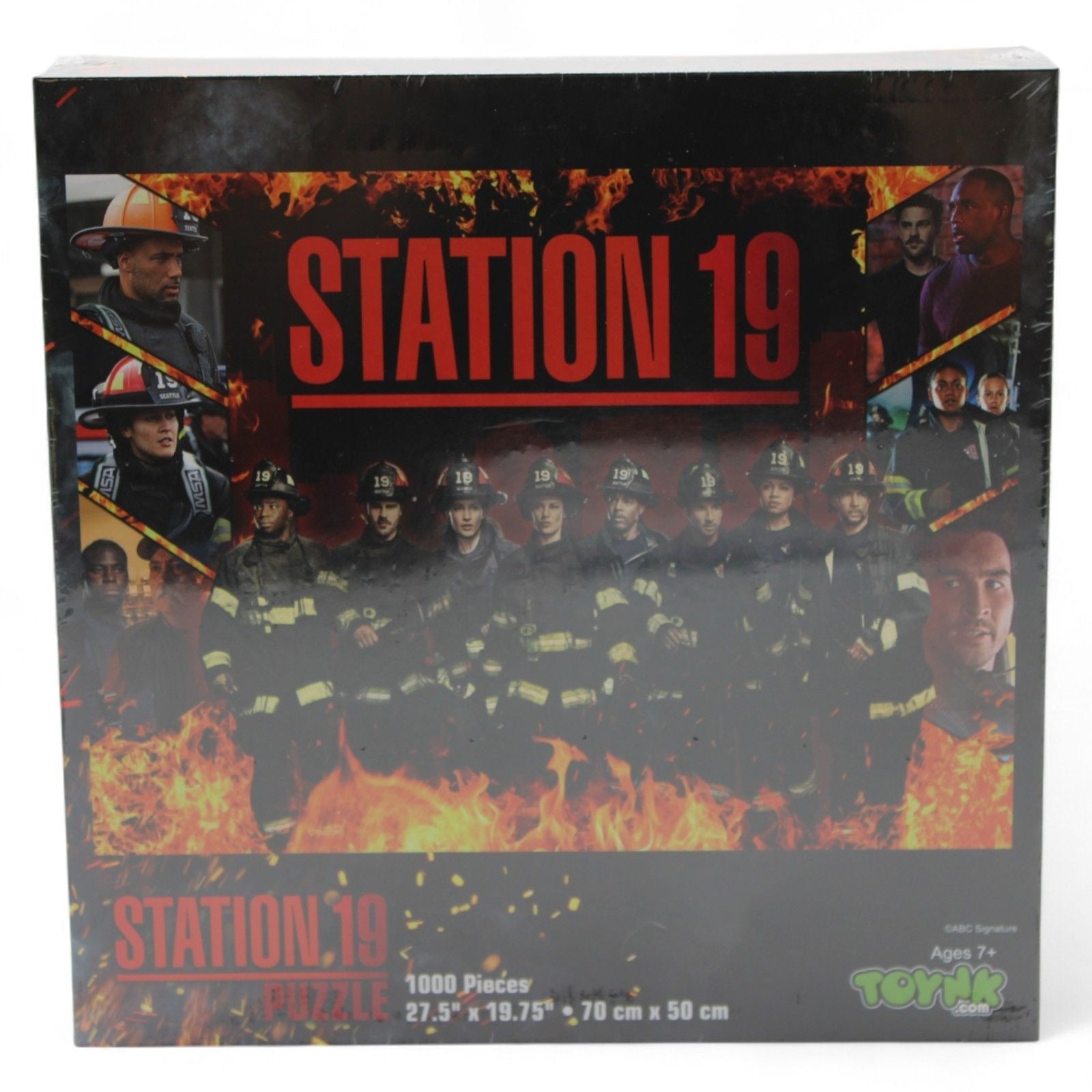 Station 19 jigsaw puzzle box featuring firefighter theme and 1000 pieces