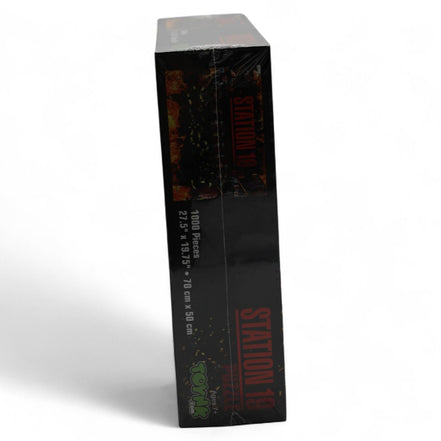 Side view of Station 19 puzzle box highlighting size and age suitability