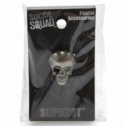 Suicide Squad Slipknot pewter skull pin in packaging