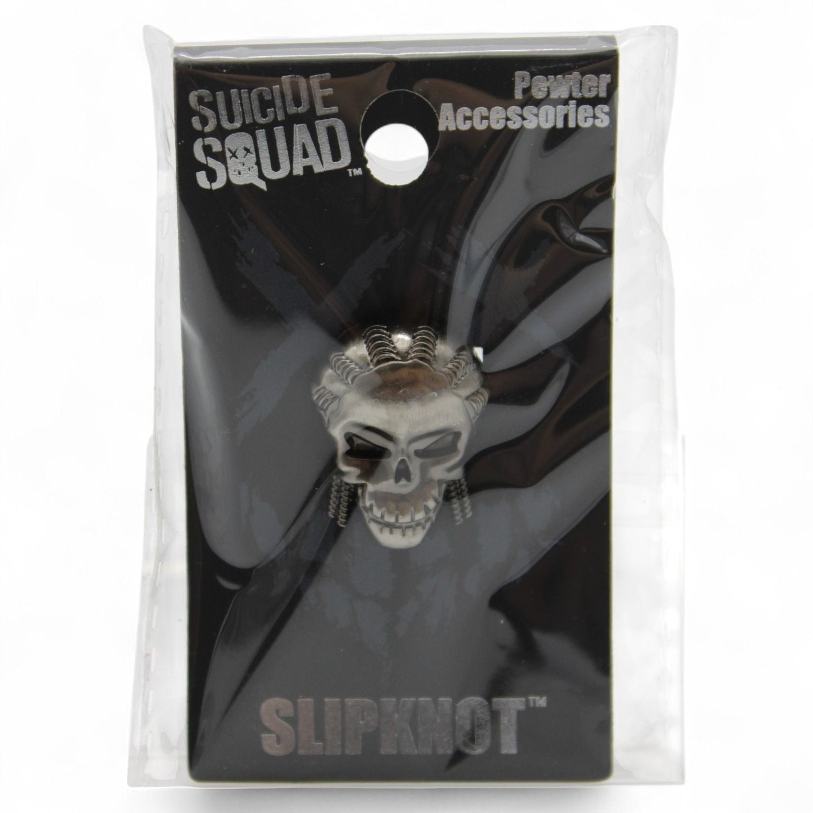 Suicide Squad Slipknot pewter skull pin in packaging